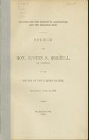 Colleges for the benefit of agriculture and the mechanic arts : speech of Hon.             Justin S. Morril, of Vermont, in the Senate of the United States, Saturday, June 14,             1890.