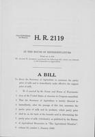 Milk: Correspondence H.R. 2119, S. 762, 1949