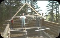 Burtis, Cowles, Mr. Badgley (?) and Chris at Taft Lodge